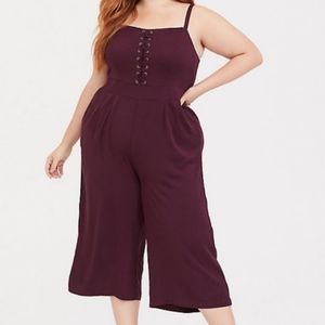 Torrid burgundy wide leg jumper